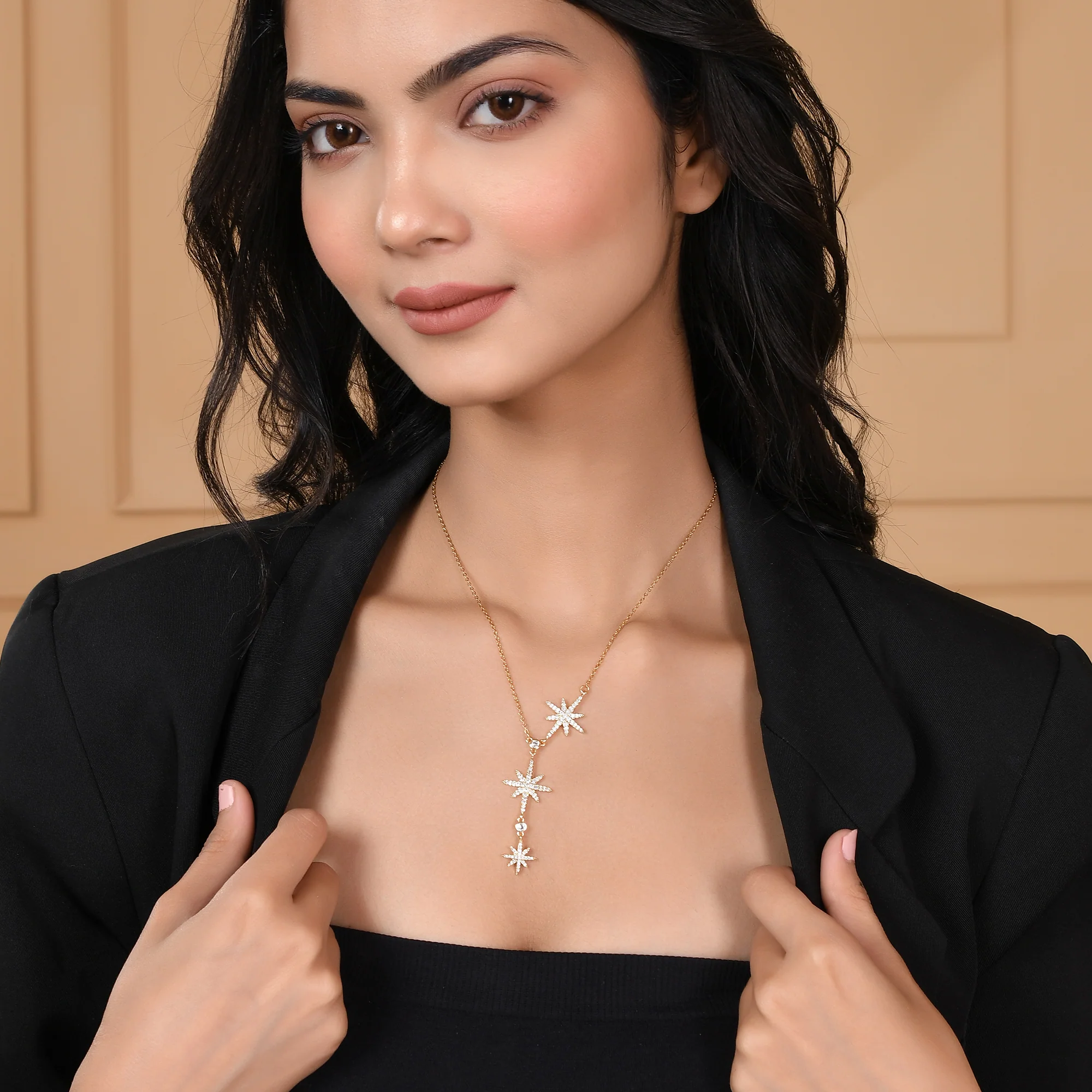 3 Celestial Gold Charm Necklace - Image 2