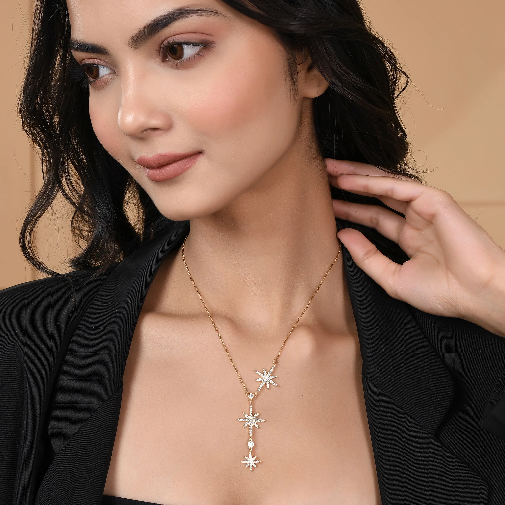 3 Celestial Gold Charm Necklace - Image 3
