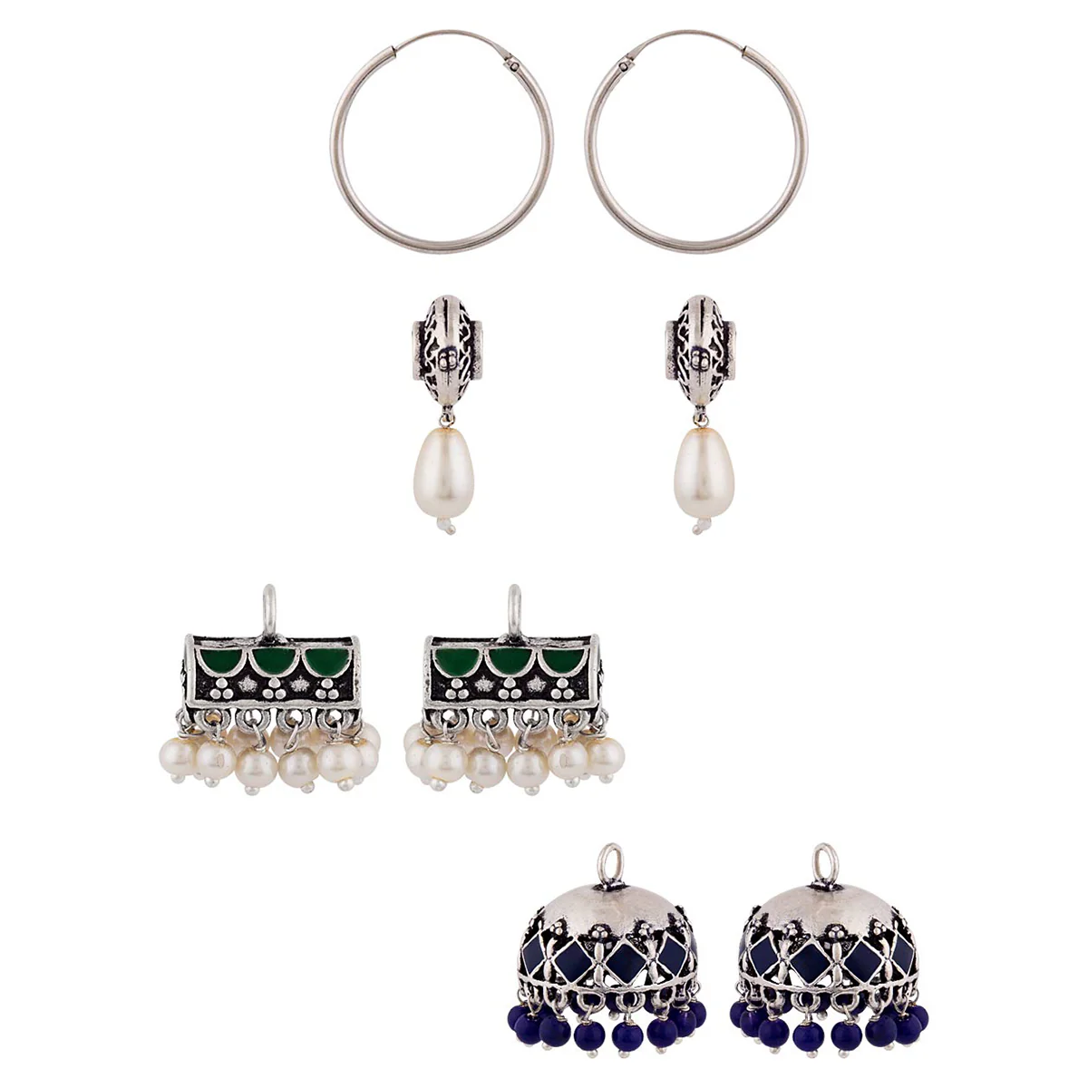 4 in One Interchangeable Hoop Earrings - Image 3