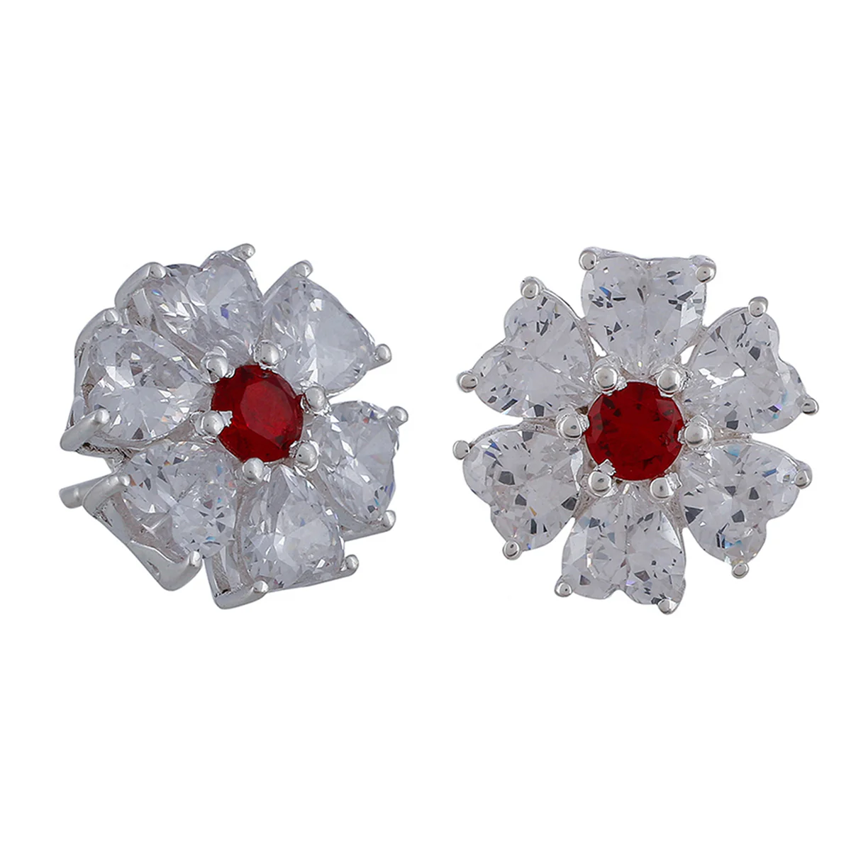 925 Sophisticated Floral Design Earrings - Image 5