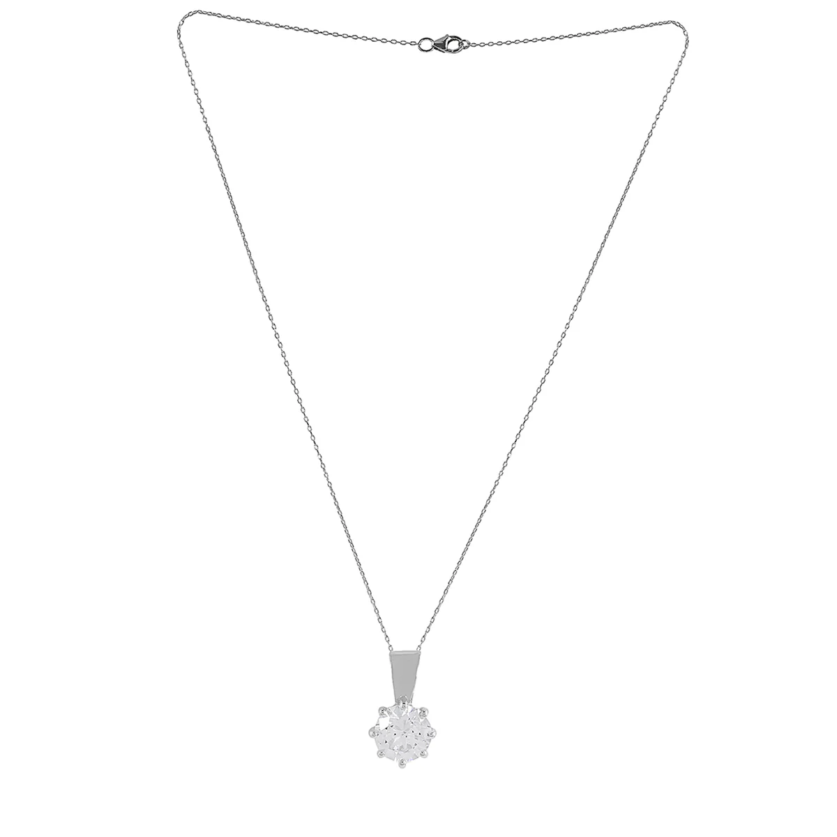 925 Sterling Silver CZ Pendant - Image 4