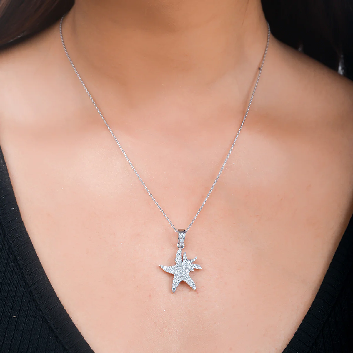 925 Sterling Silver Starfish Pendant - Image 2