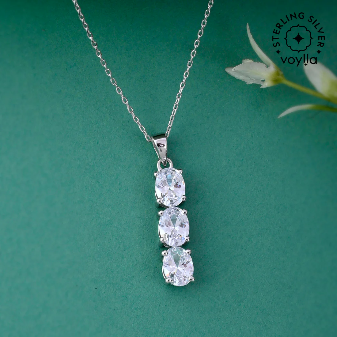 925 Sterling Silver CZ Pendant