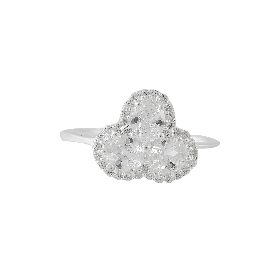 925 Sterling Silver Blue CZ Ring - Image 3