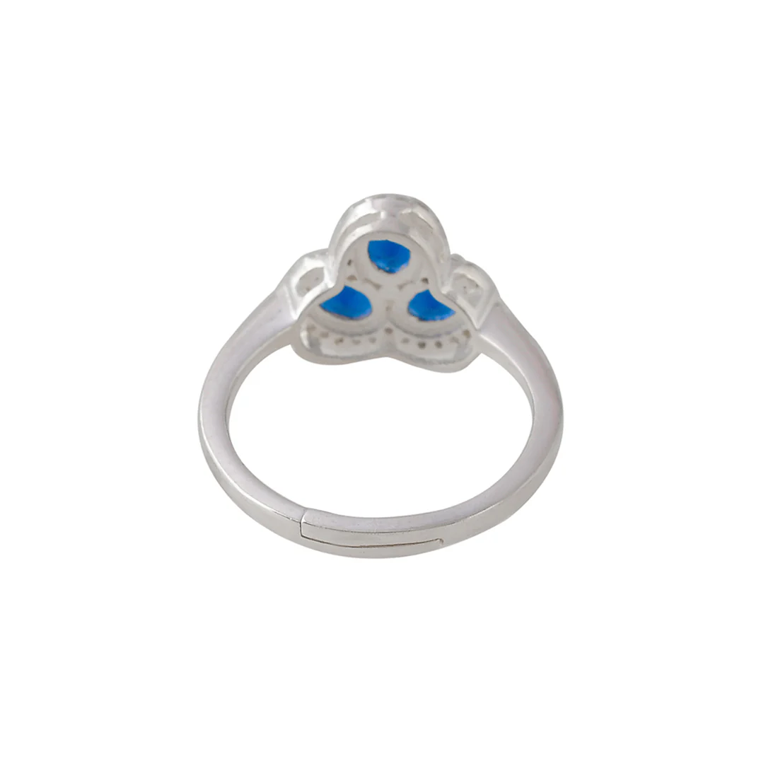 925 Sterling Silver Blue Zirconia Ring - Image 5