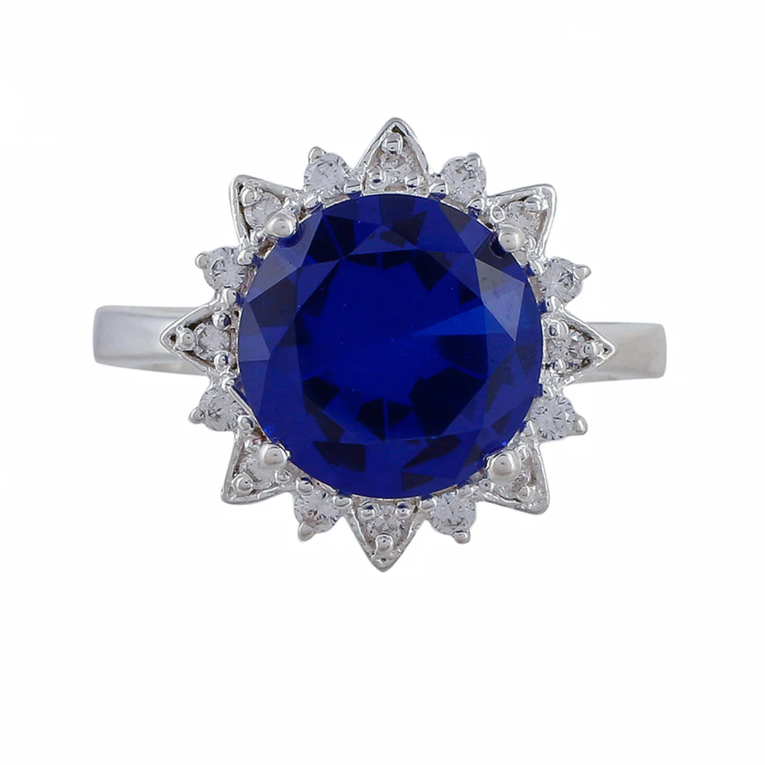 925 Sterling Silver Box Set With Floral Blue CZ gems For Women - Image 10