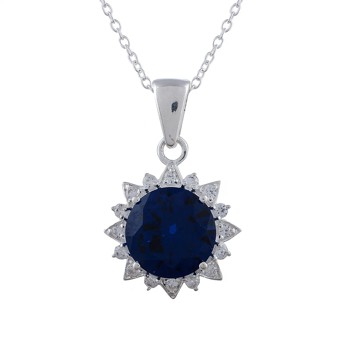 925 Sterling Silver Box Set With Floral Blue CZ gems For Women - Image 5