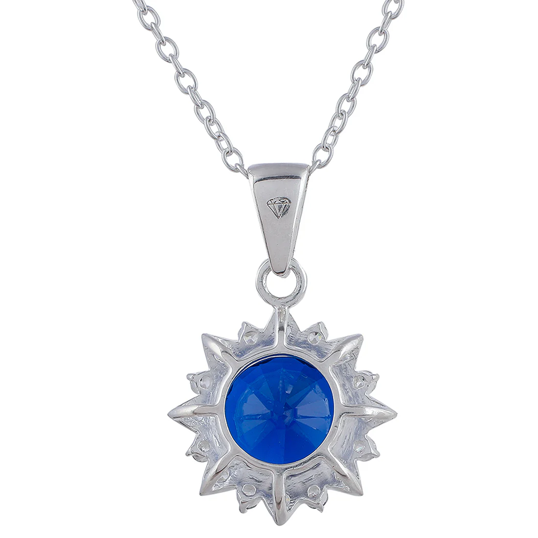 925 Sterling Silver Box Set With Floral Blue CZ gems For Women - Image 6