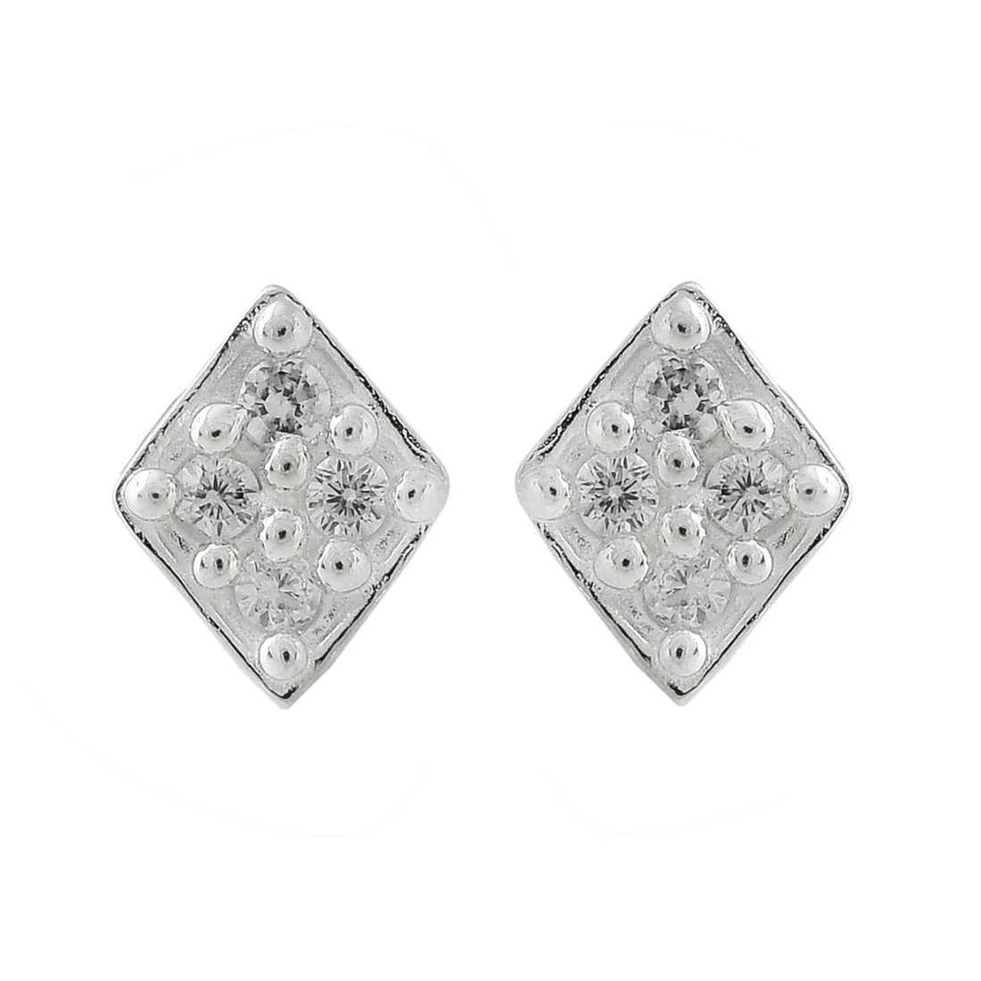 925 Sterling Silver Cluster Set CZ Pendant Set - Image 5