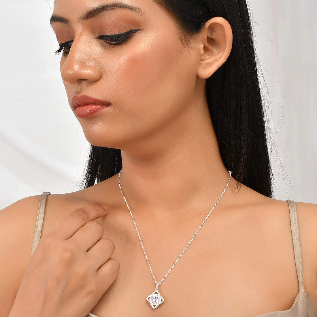 925 Sterling Silver Cubic Zirconia Pendant - Image 2