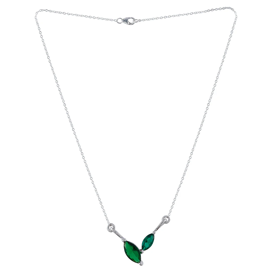 925 Sterling Silver Designer Box Set with Green CZ - Image 4