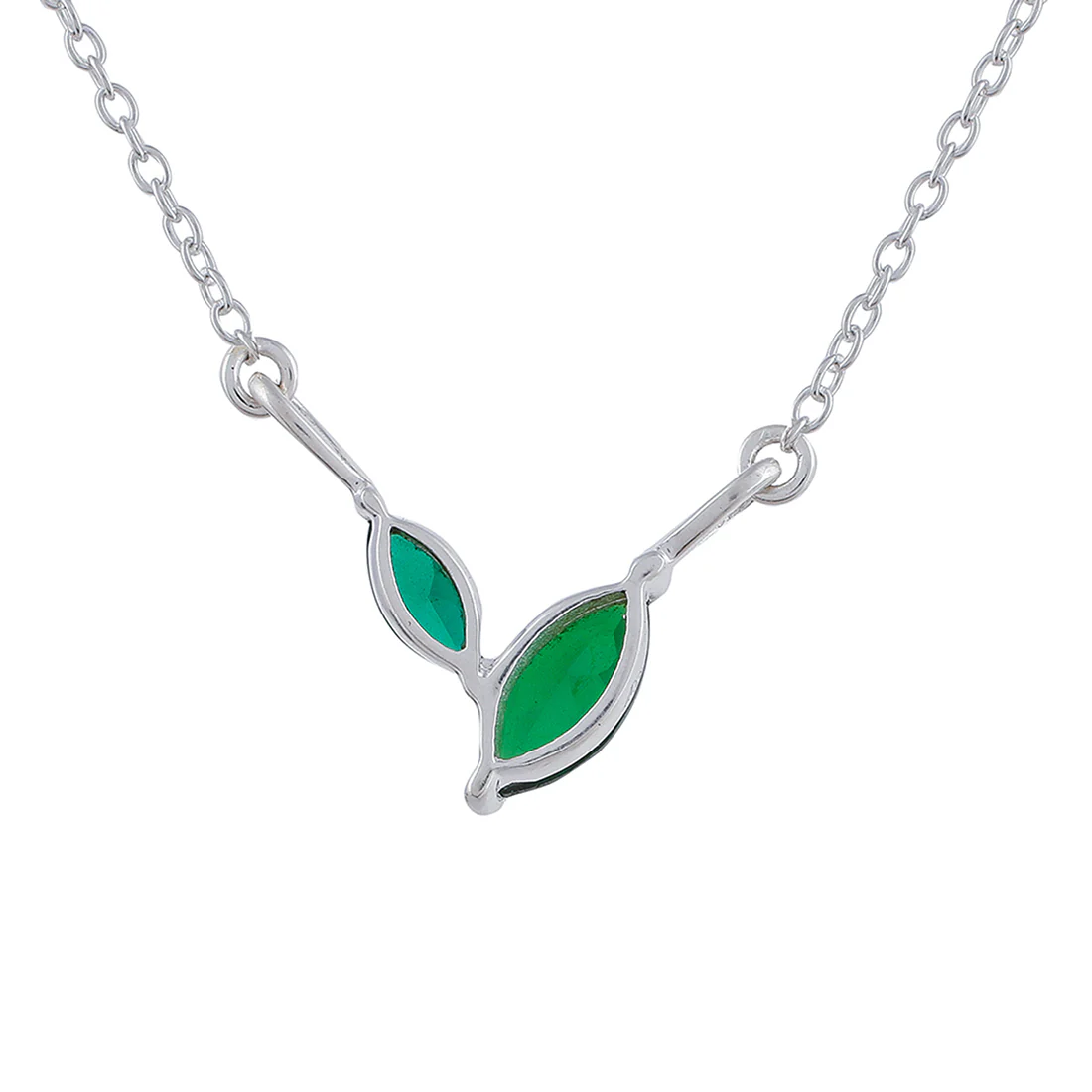 925 Sterling Silver Designer Box Set with Green CZ - Image 6