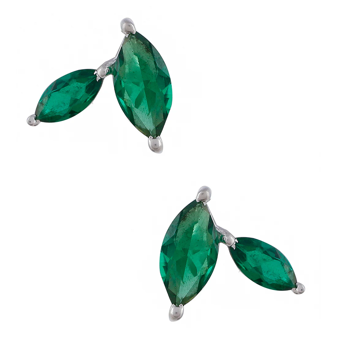 925 Sterling Silver Designer Box Set with Green CZ - Image 7
