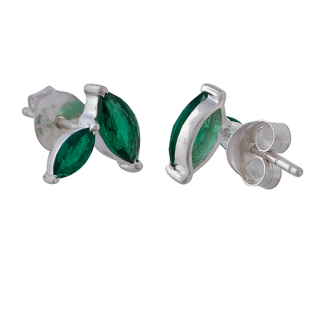 925 Sterling Silver Designer Box Set with Green CZ - Image 8