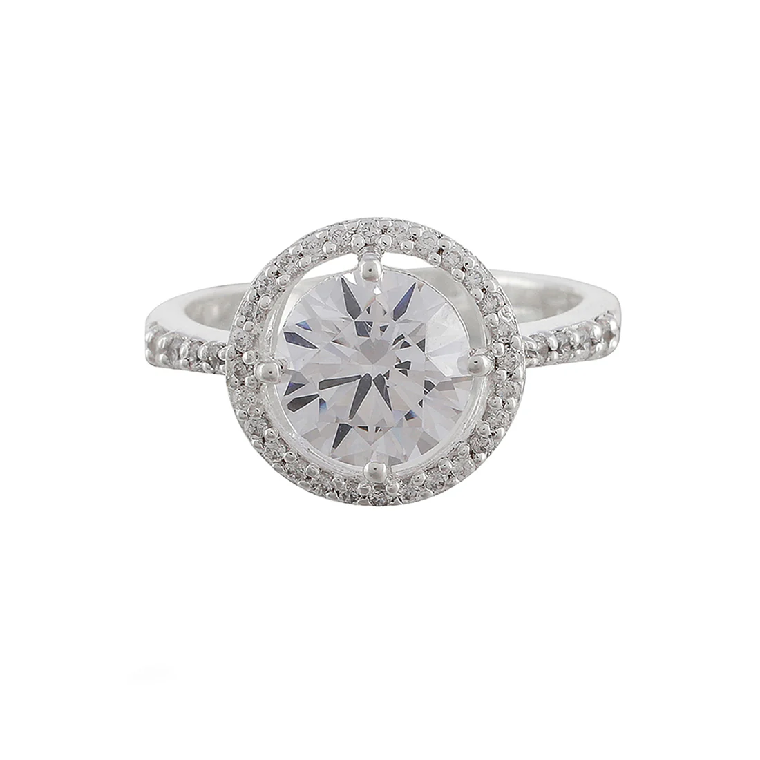 925 Sterling Silver Fancy Solitaire CZ Earring Set - Image 7