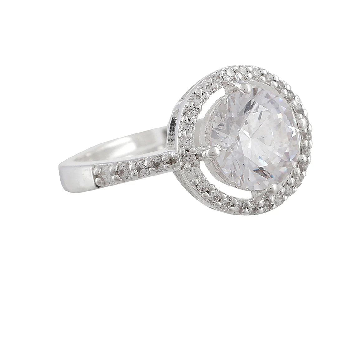 925 Sterling Silver Fancy Solitaire CZ Earring Set - Image 9