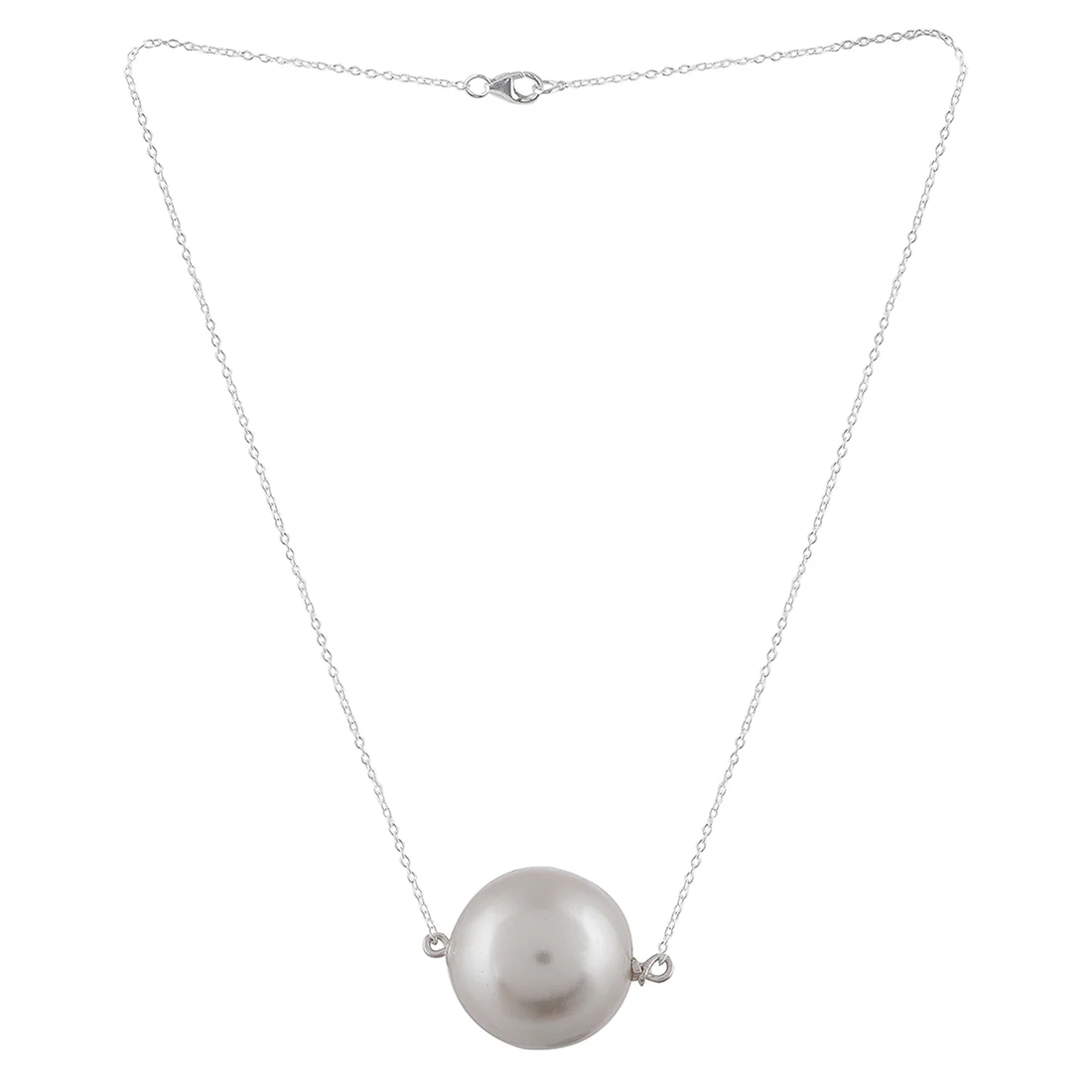 925 Sterling Silver Floral Necklace Set with Pearl Drops - Image 4