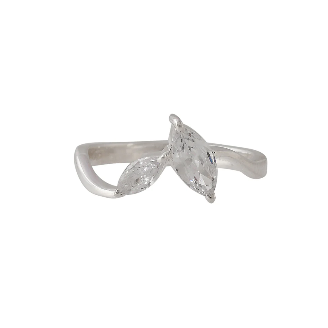 925 Sterling Silver Marquise Cut CZ Ring - Image 3