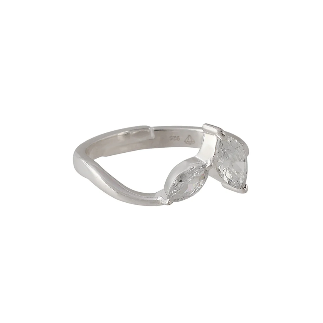 925 Sterling Silver Marquise Cut CZ Ring - Image 4