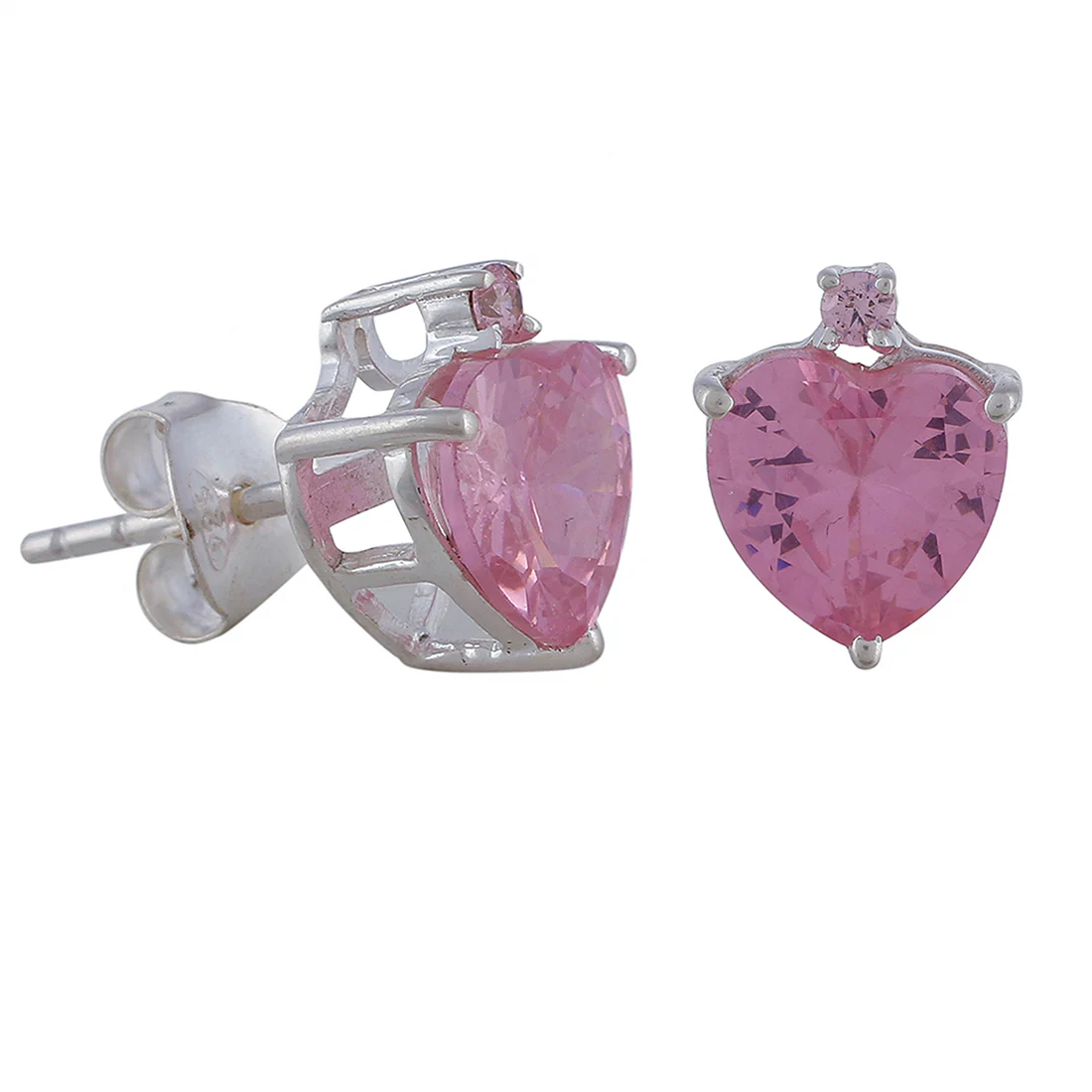 925 Sterling Silver Pendant Set With Shiny Purple Stones - Image 9