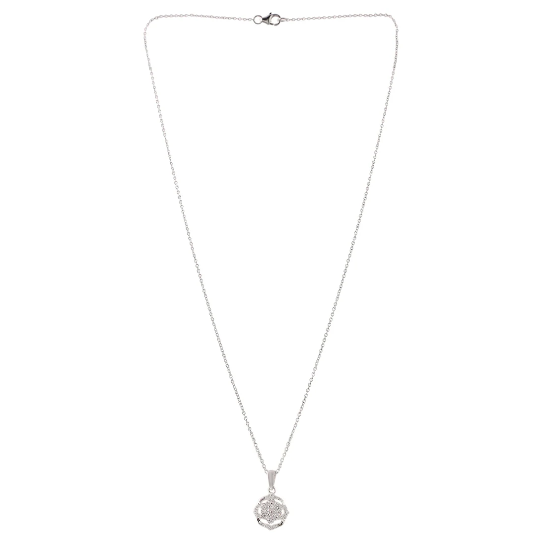 925 Sterling Silver Pendant with Shiny Cubic Zironia - Image 3