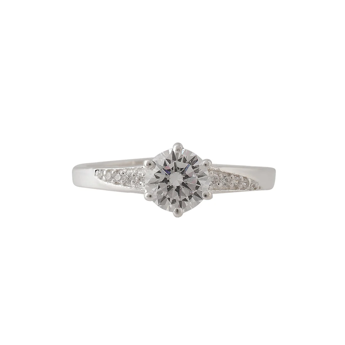925 Sterling Silver Princess Cut Zircon Ring - Image 3