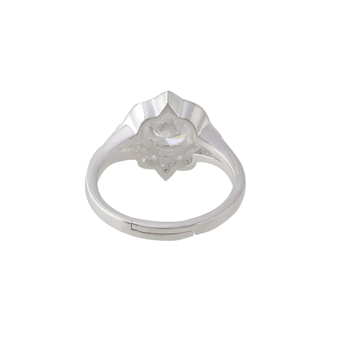 925 Sterling Silver Round Cut White CZ Ring - Image 5