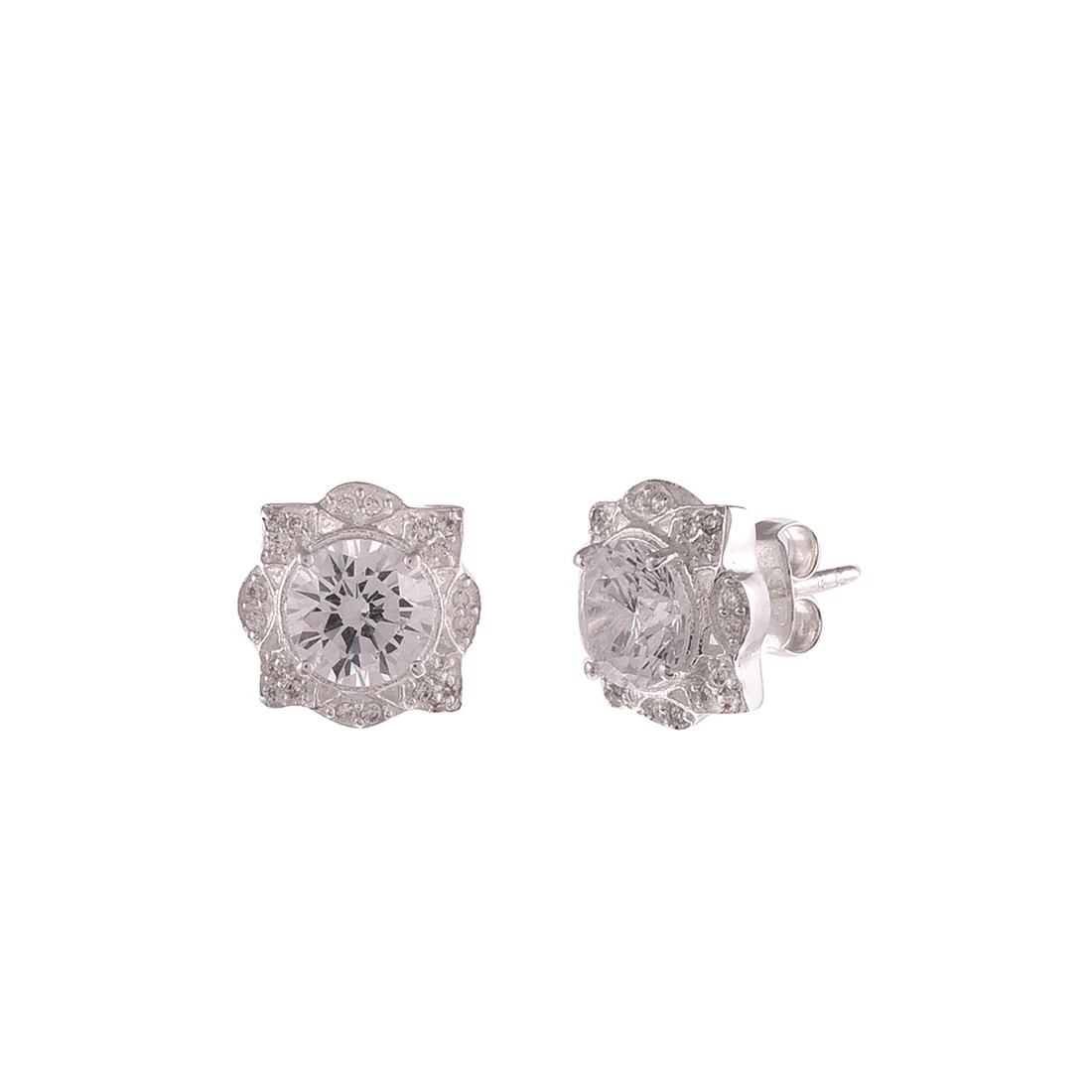 925 Sterling Silver Round Cut Zirconia Pendant Set - Image 6