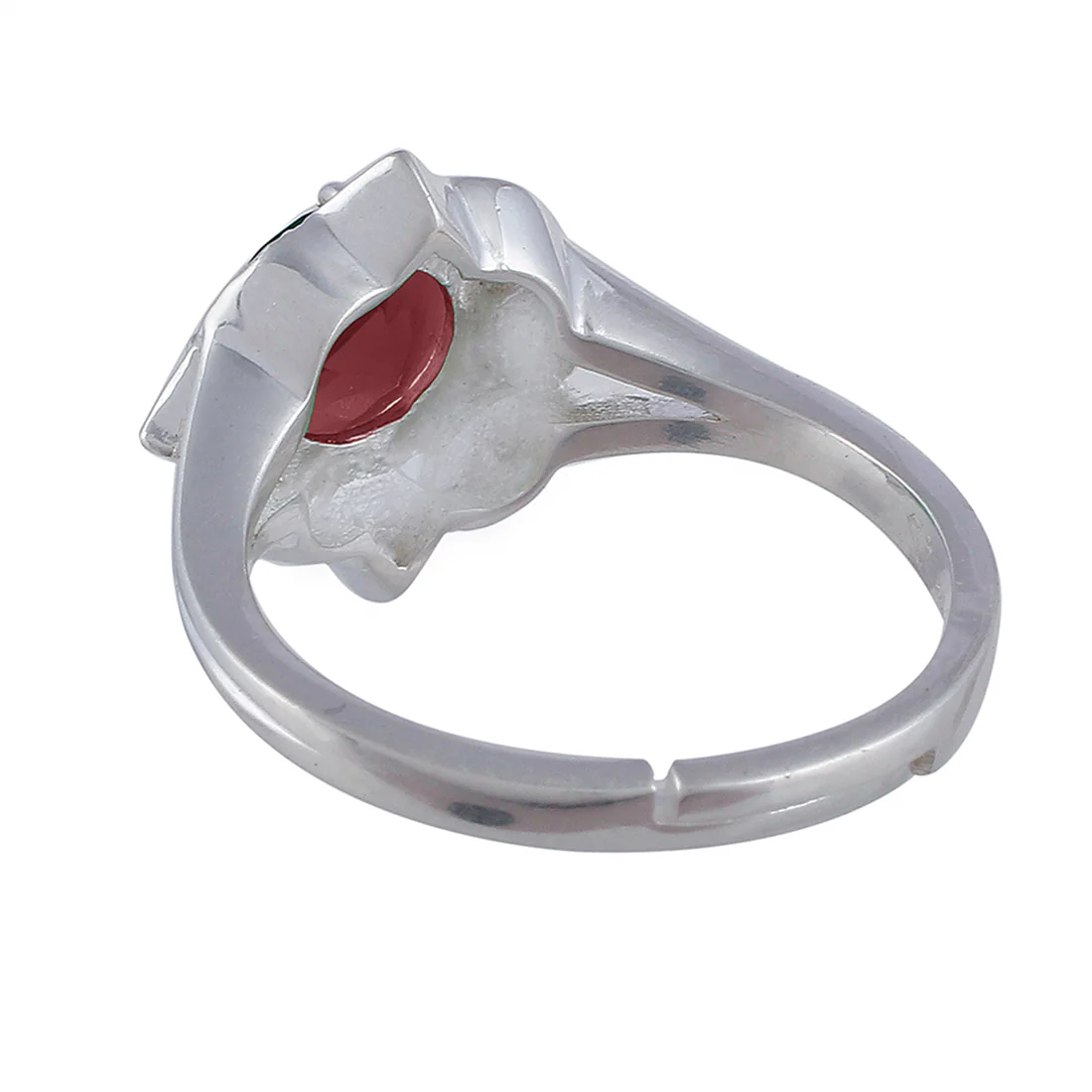 925 Sterling Silver Box Set with Shimmering Red CZ Stones - Image 11