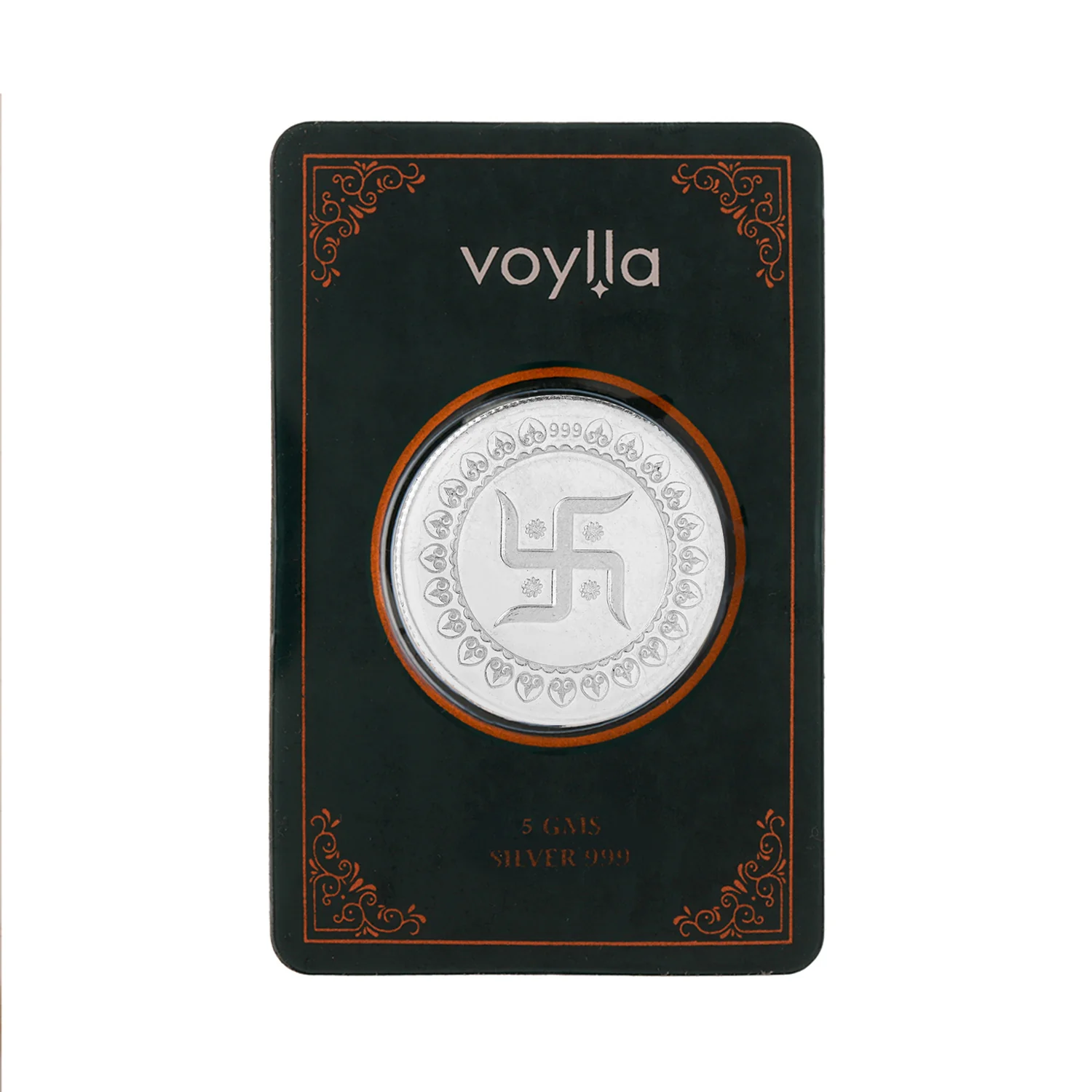 999 Pure Silver 5 Grams Swastik Silver Coin - Image 5