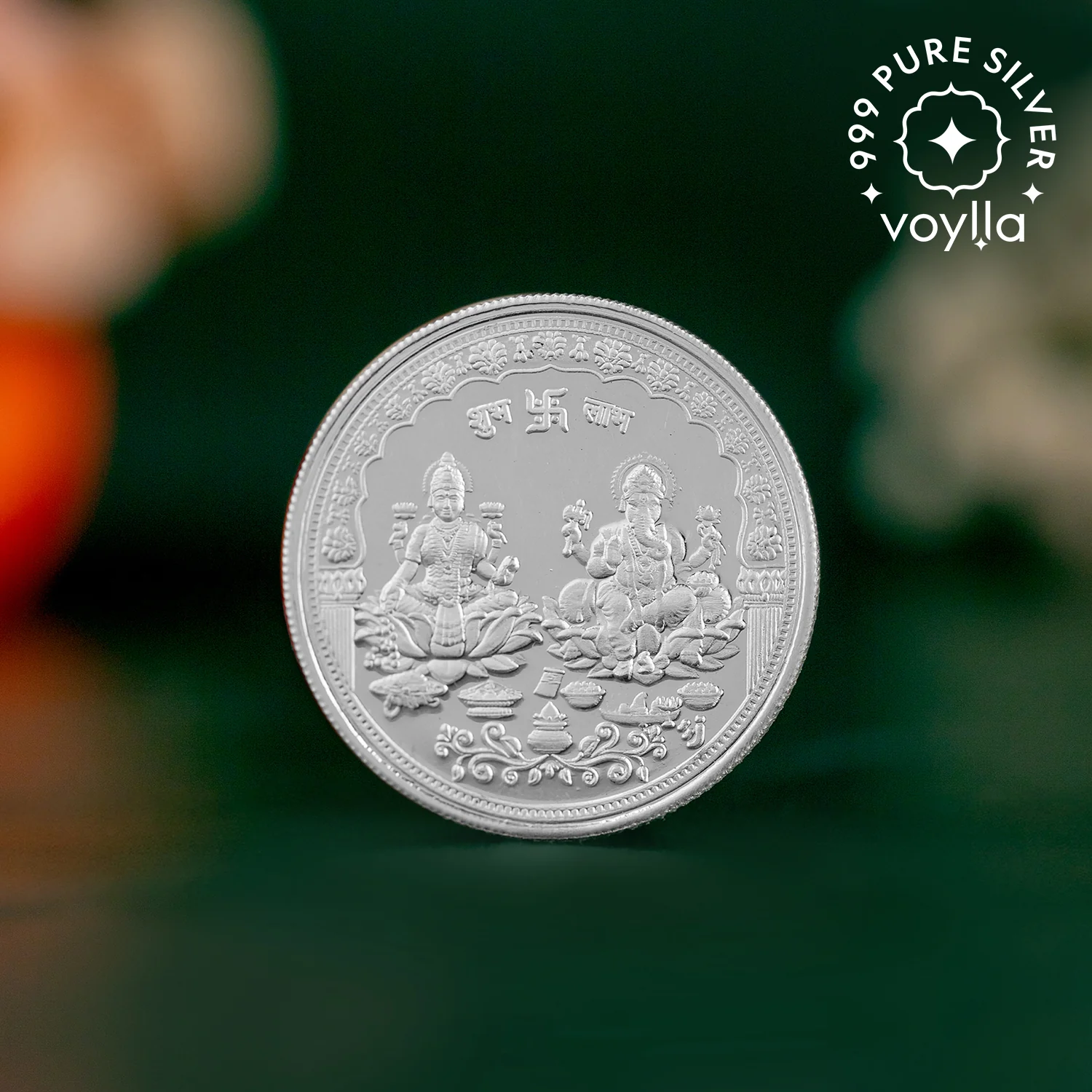 999 Pure Silver Lakshmi Ganesh 20 Grams Silver Coin