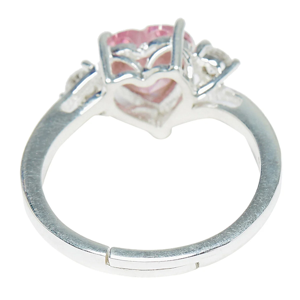 A Reverent Luxury Silver Ring Studded With Pink Stones - Image 4