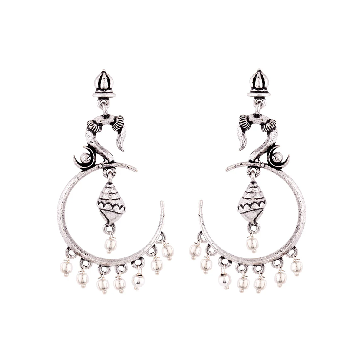 Aarambh Shankh Hoop Earrings - Image 3