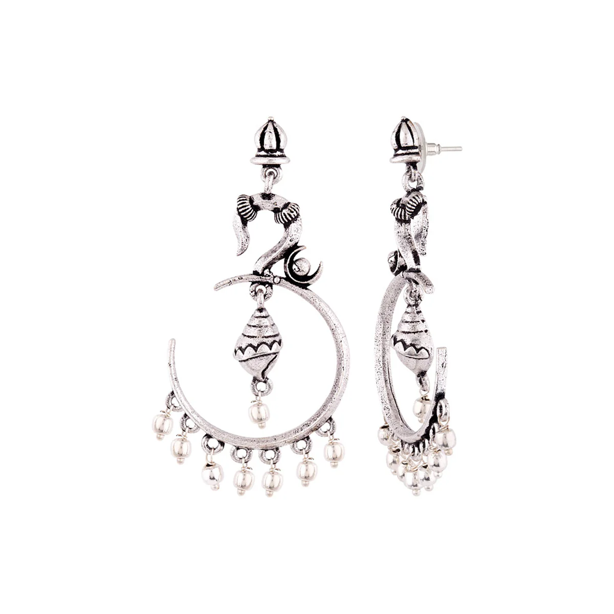 Aarambh Shankh Hoop Earrings - Image 4