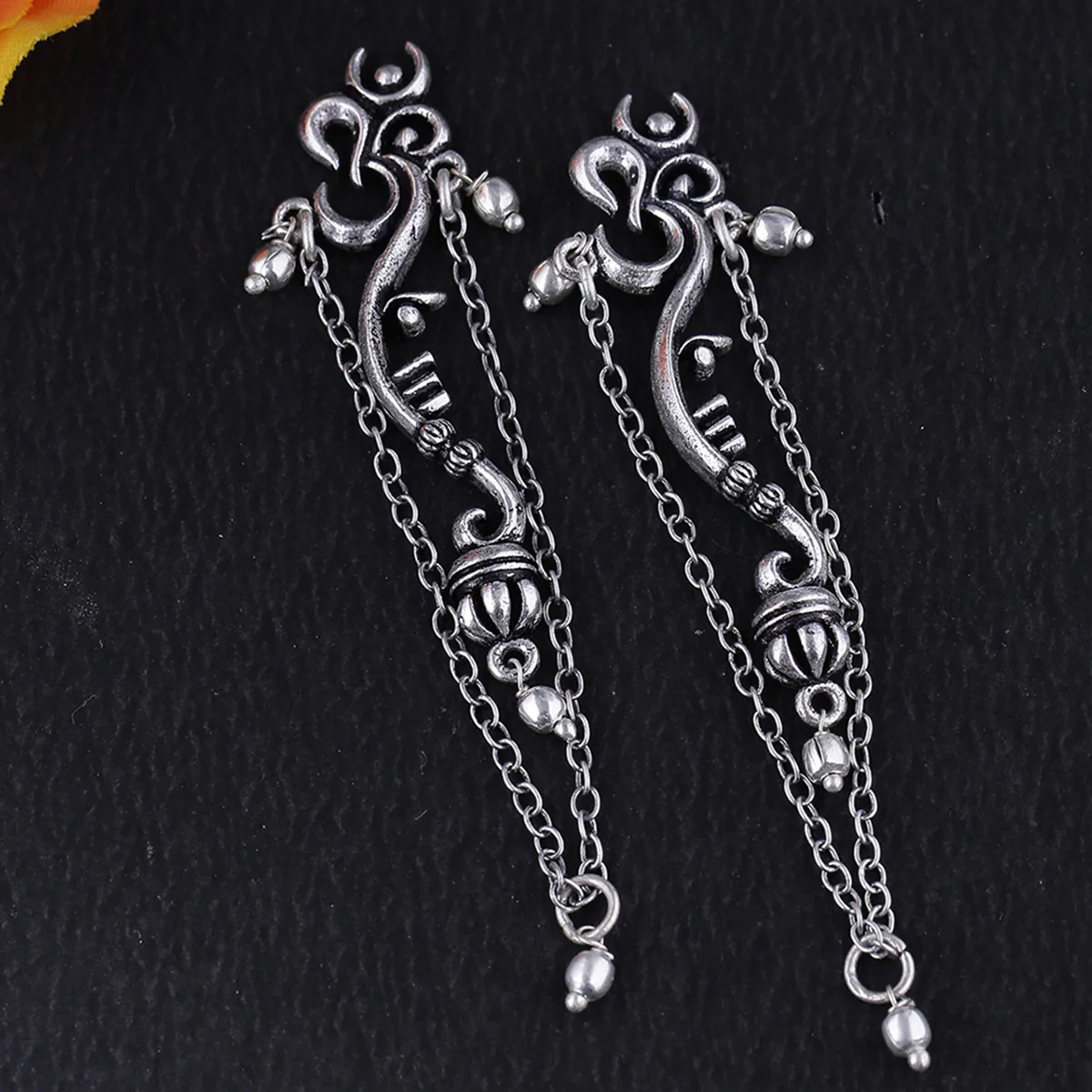 Aarambh Stylish Om Chain Earrings