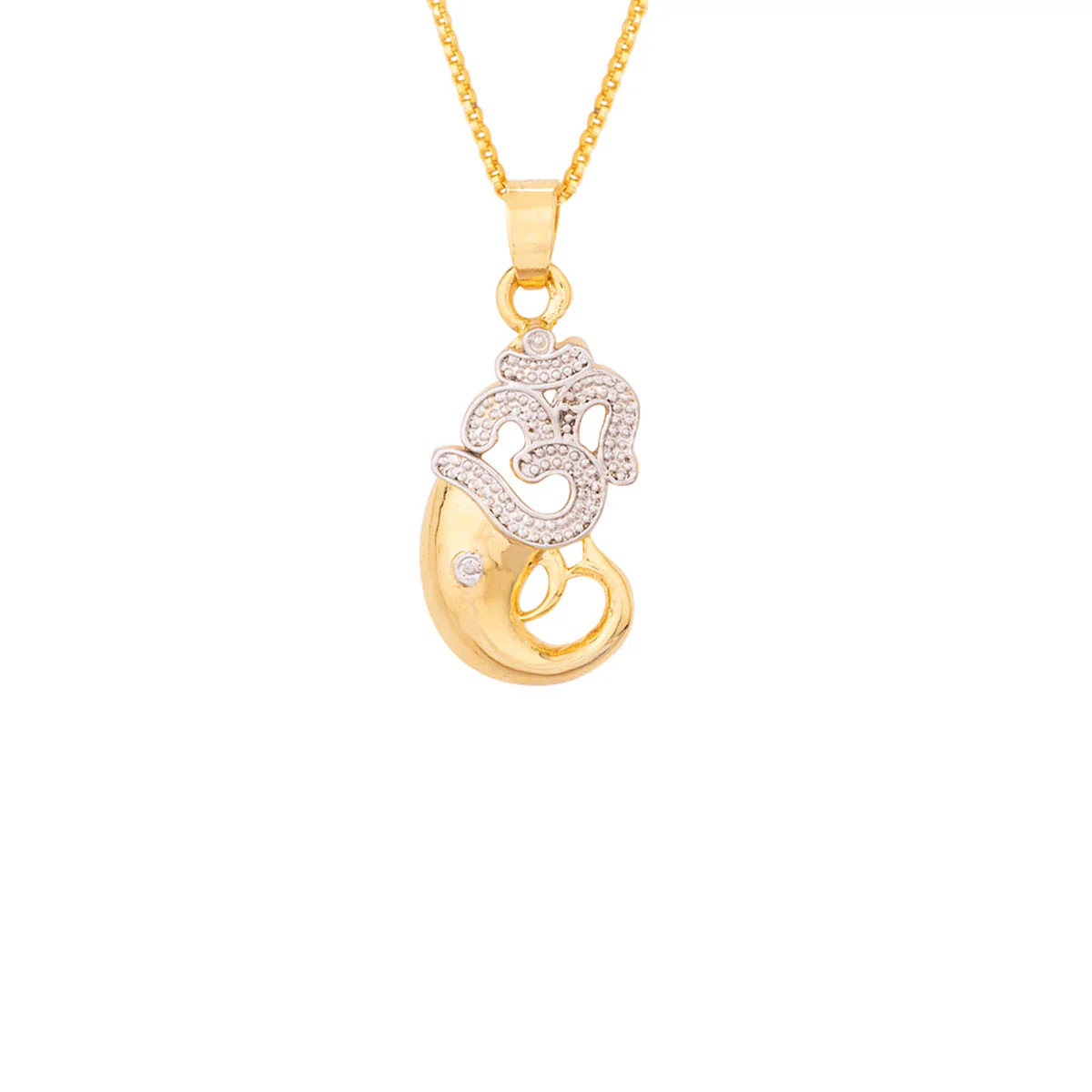 Aastik CZ Gems OM Pendant - Image 3