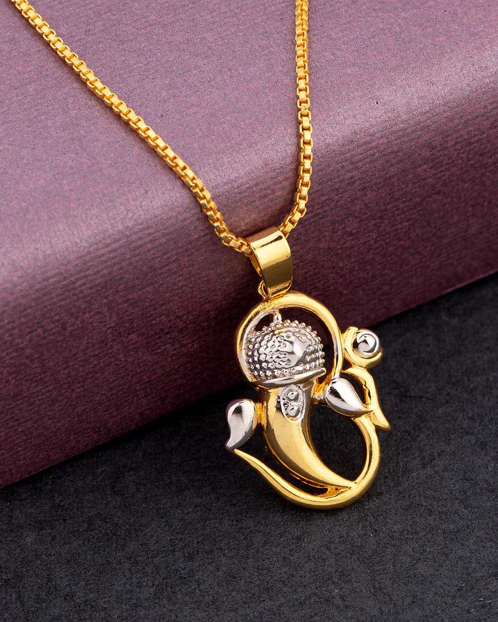 Aastik OM and Lord Ganesha Pendant