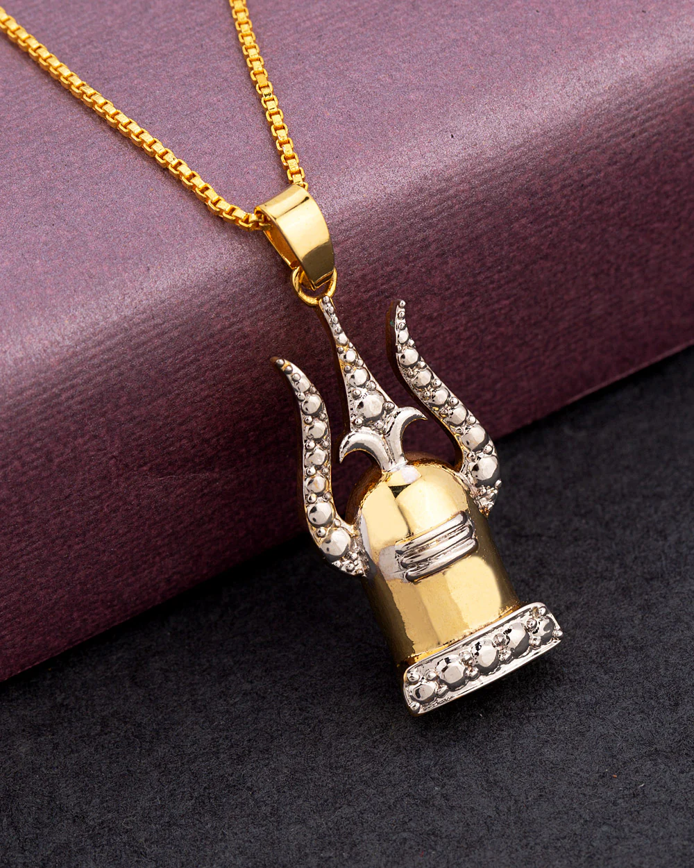 Aastik Trishul and Shivling Pendant
