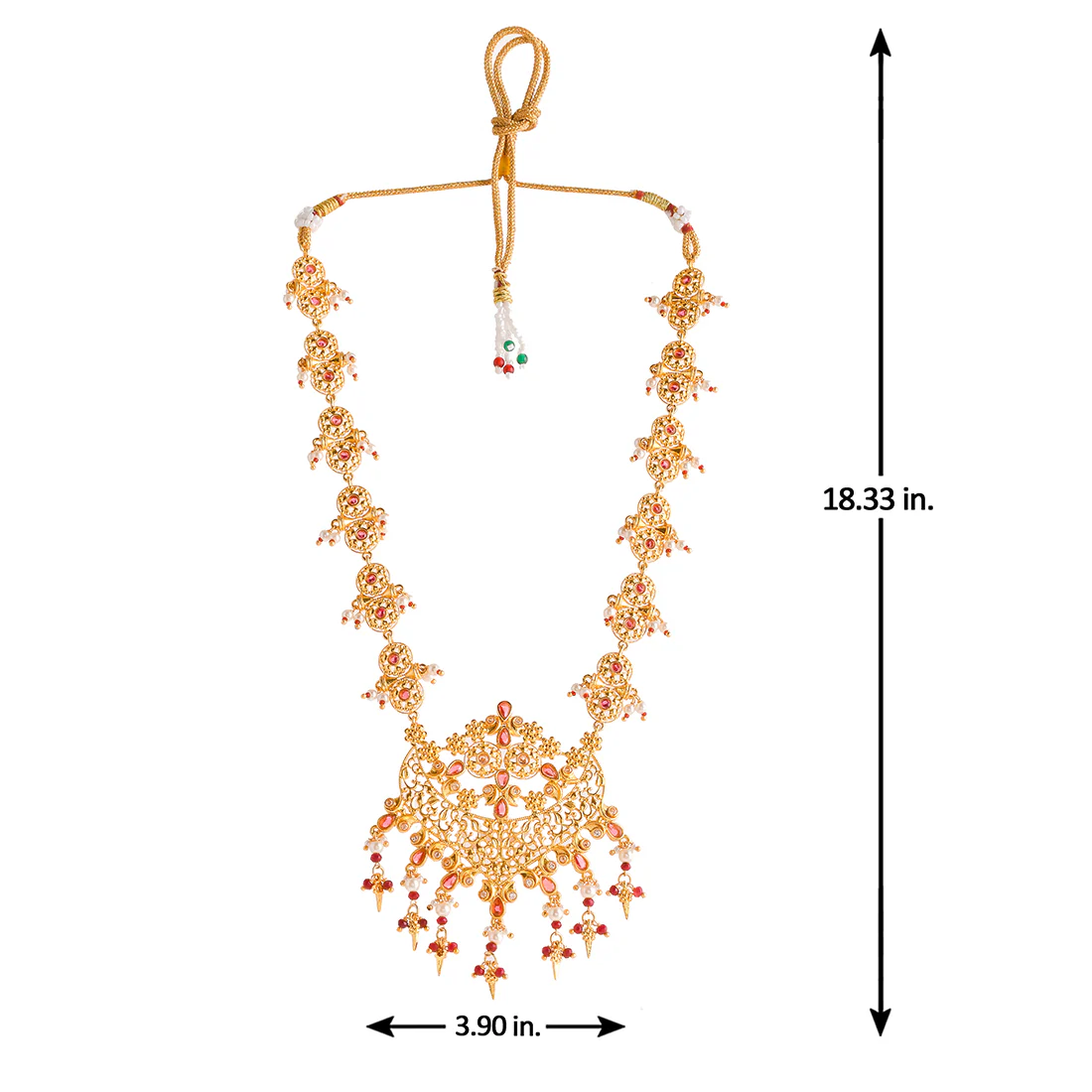 Abharan Ethnic White Pearls Jewellery Set - Image 6