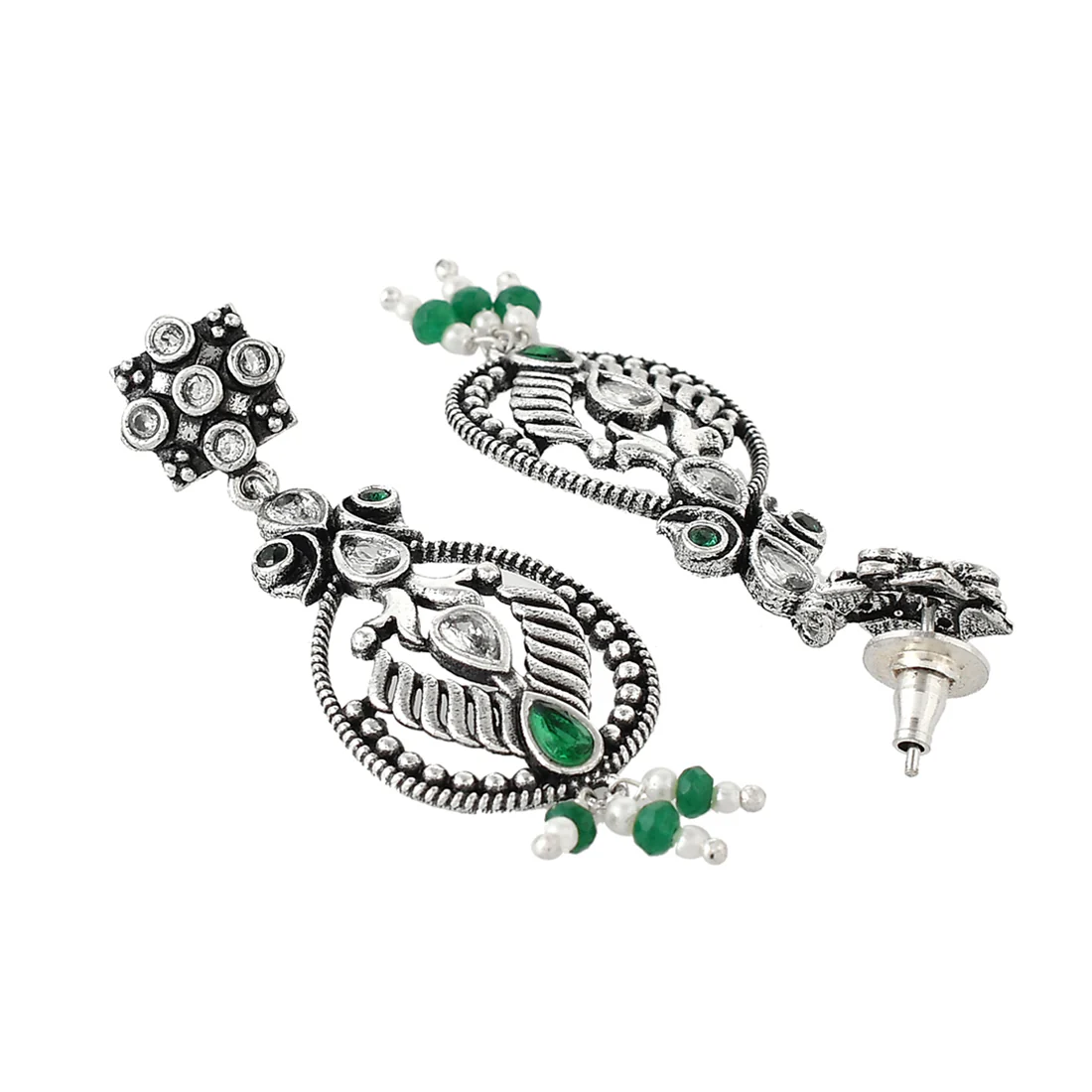 Abharan Filigree Pearls and Stones Embellished Jewellery Set - Image 6