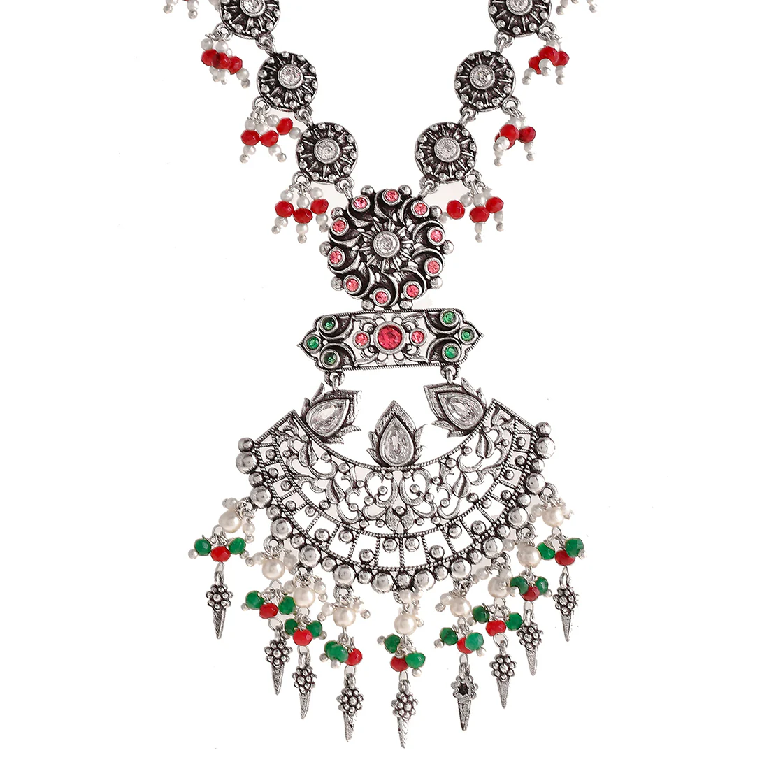 Abharan Heavily Embellished Opulent Jewellery Set - Image 4