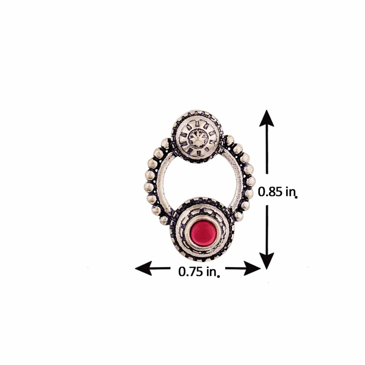 Abhira Ethnic Hoop Earrings - Image 5