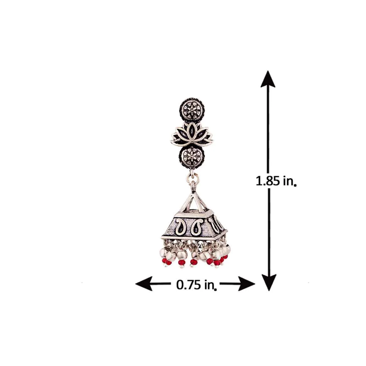 Abhira Paisley Motifs Embossed Earrings - Image 5