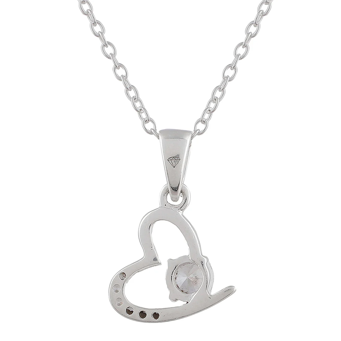 Adorable 925 Sterling Silver Heart-Shape Pendant Set - Image 6