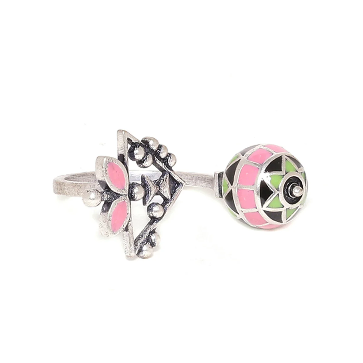 Adorned Spin Floral Motifs Ring - Image 3