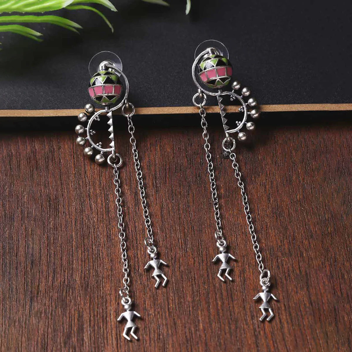 Adorned Spin Tribal Inspired Earrings