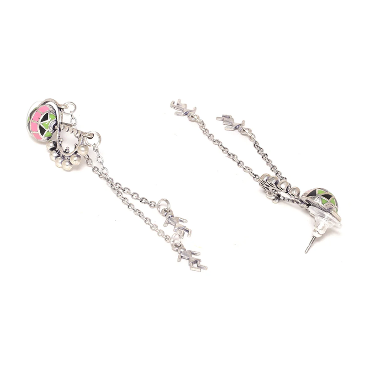 Adorned Spin Tribal Inspired Earrings - Image 4