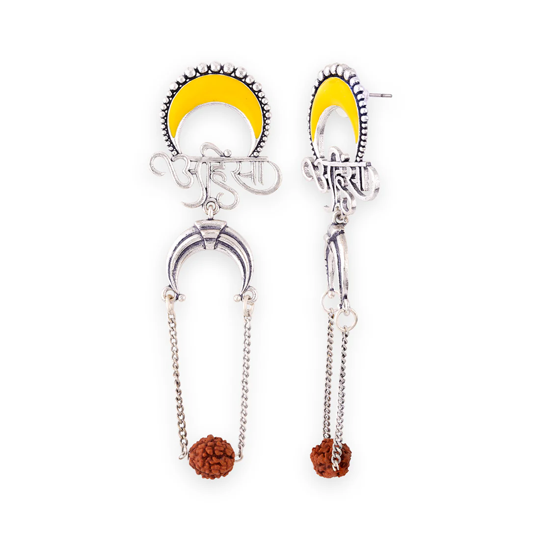 Aham Brahmasmi Ahinsa Drop Earrings - Image 4