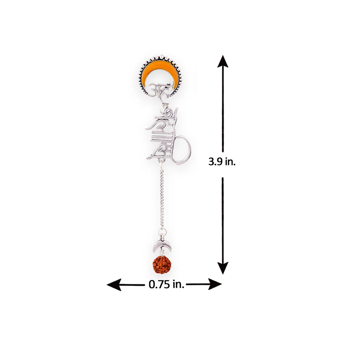 Aham Brahmasmi Inscription Long Drop Earrings - Image 6