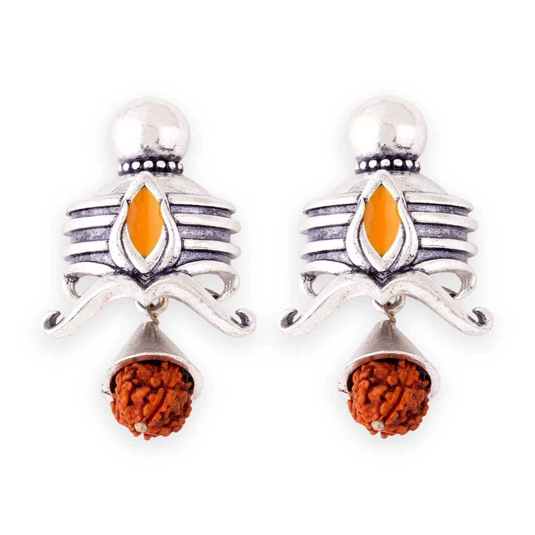 Aham Brahmasmi Rudraksha Earrings - Image 3